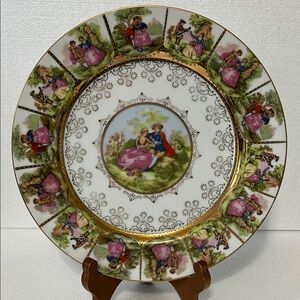 Vintage Royal Vienna Love Story Porcelain Dinner Plate Fragonard Courting